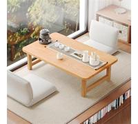 WSNCXFW Mesa de té Tatami Japonesa Plegable, Mesa de Suelo Japonesa Plegable, Mesa de Centro Baja Plegable, sin Montaje, Mesa de té Tatami versátil para meditación,B,100 * 50 * 35CM