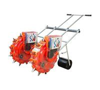 WSNCXFW Sembradora Manual con Rodillos y aplicadora de Fertilizantes, sembradora de precisión de Doble hilera para Semillas de jardín, sembradora de Cacahuetes, maíz y Frijoles,5 Mouths