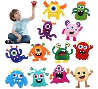 WSNDM 10 Piezas Kit de Costura de Niños, Aprender a Coser Animal, Kit de Manualidades de Fieltro Educativa de Bricolaje, Lindo Paquete de Costura Relleno, para Principiantes y Niñas