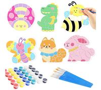 WSNDM 6PCS Kit De Dibujo De Bloques De Color Para Niños, Diy Pintura y Manualidades, Decora La Tuya Propia Para Niños, Regalos De Pintura, Actividad Familiar, Regalo Para De 8 9 10 11 12 Años