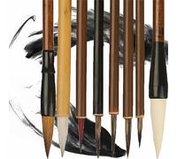 WSNDM 8 Ramas Pincel De Caligrafía Tradicional China Para Principiantes, Adecuado Para Pintura De Tinta y Acuarela, Escritura Grande