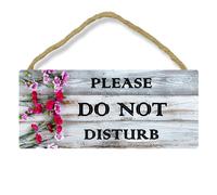 WSNIHO Do Not Disturb Door Sign Double Sided Decorative Wood Sign for