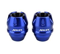 WSNWWKDD palancas Parachoques Deslizador Marco Motocicleta CNC para Yamaha XMAX300 NMAX155 2014-2024 Protector Antichoque Protección contra Caídas Rueda Horquilla Juegos de carenado(Blue-with Logo)