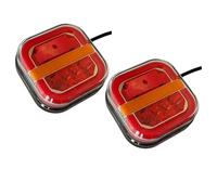 WSNZYT Auto Piloto Trasero Cola Luz trasera cuadrada 4 pulgadas 12V 24V placa matrícula señal giro fluctuante intermitente parada freno lámpara marcha atrás camión remolque furgoneta