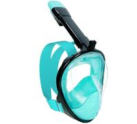Wsobue Máscara de Buceo, Gafas Snorkel 180° Panorámica Vista Anti-Niebla Apoyo Camara Deportiva, Anti-Fugas Máscara de Snorkel para Adultos y niños (Verde+Negro)