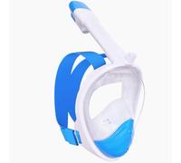 Wsobue Máscara de Buceo, Gafas Snorkel 180° Panorámica Vista Anti-Niebla Apoyo Camara Deportiva, Anti-Fugas Máscara de Snorkel para Adultos y niños (Días Azul)
