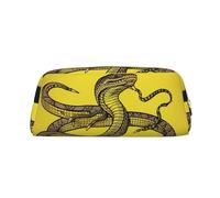 WSOIHFEC Dont tread on me - Estuche portátil de viaje para maquillaje, estuche de piel para lápices, bolsa de cosméticos estéticos para mujer, Gold, Talla única
