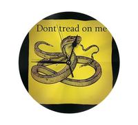 WSOIHFEC Dont Tread on me - Reloj de pared redondo sin tictac, silencioso, digital, grande, reloj de pared moderno para oficina, cocina, dormitorio, aula