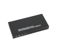 WSOLDMA Gigabit SFP - Conversor multimedia SFP a 2 RJ45 (conmutador de fibra óptica de 10/100/1000 Mbps)