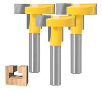 WSOOX Juego de 3 brocas de fresado con ranura en T, mango de carburo de 8 mm, herramienta para carpintería