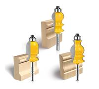 WSOOX Juego de 3 brocas de moldeo arquitectónico de 3 estilos clásicos con brocas de moldeo con vástago de 1/4 pulgadas para hacer muebles.