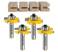 WSOOX - Juego de 4 fresas de ranurado para fresas de 8 mm, accesorios profesionales, L 3 mm-4 mm, 5 mm, 6 mm, paquete de 4