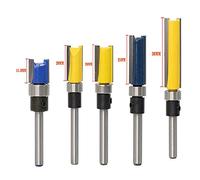 WSOOX Juego de 5 brocas de corte recto doble con vástago de 1/4 pulgadas, herramientas de fresado de rodamiento superior para carpintería