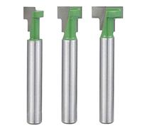 WSOOX Juego de brocas de carburo sólido de 6 mm, 3 piezas, con ranura en T, fresas hexagonales, ranuras, fresas en T para carpintería