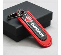 WSOPP Llavero Moto para Ducati 796 400 795 821 Monster 696 Estilo Fibra de Carbono y Cuero PU Regalo Elegante para Aficionados a Las Motos,Red Style-A