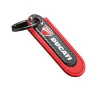 WSOPP Llavero Moto para Ducati 796 400 795 821 Monster 696 Estilo Fibra de Carbono y Cuero PU Regalo Elegante para Aficionados a Las Motos,Red Style-A