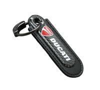 WSOPP Llavero Moto para Ducati 796 400 795 821 Monster 696 Estilo Fibra de Carbono y Cuero PU Regalo Elegante para Aficionados a Las Motos,Black Style-A