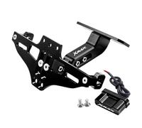 WSOPP Soporte Marco Matrícula Moto para Yamaha Xmax X-MAX 125 250 400 XMAX125 XMAX250 XMAX400 Motocicleta Portamatriculas Guardabarros Eliminador Trasero Porta Matricula Trasera,Black Style