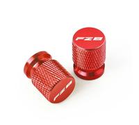 WSOPP Tapones de Válvula para Yamaha FZ8 FZ 8 FAZER 2010-2023 2013 2012 2011 Tapas de Válvula de Aluminio CNC Antipolvo para Motocicletas con Logo Ruedas Antipolvo Accesorios,Red Style