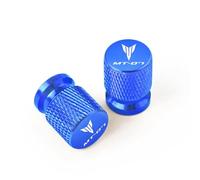 WSOPP Tapones de Válvula para Yamaha MT-07 MT07 MT 07 All Year 2017 2018 2019-2025 Tapas de Válvula de Aluminio CNC Antipolvo para Motocicletas con Logo Ruedas Antipolvo Accesorios,Blue Style
