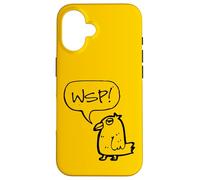 WSP! What's Up Funny Sarcastic Parrot Illustration Graphic Carcasa para iPhone 16