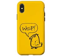 WSP! What's Up Funny Sarcastic Parrot Illustration Graphic Carcasa para iPhone X/XS
