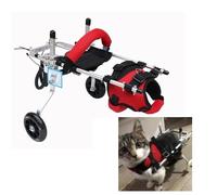 WSPWFQ Silla de ruedas para mascotas para gatos | Correas ajustables, soporte abdominal ampliado | Silla de ruedas de movilidad personalizada para gatos (a partir de 12 meses)