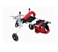 WSPWFQ Silla de ruedas para mascotas para soporte de patas traseras, silla de ruedas ligera y ajustable para perros y gatos con banda ancha para el vientre y protectores de piernas (3 tamaños) (6-12