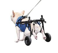WSPWFQ Silla de ruedas para patas traseras para perro, solución de movilidad ajustable para mascotas, neumáticos de EVA silenciosos y chaleco de malla de fácil ajuste, soporta mascotas discapacitadas