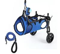 WSPWFQ Silla de ruedas para perros para patas traseras, carrito de movilidad ajustable para mascotas con marco de metal, varios métodos de sujeción, se adapta a mascotas XS/S/M (S)