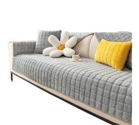 WSQHAO 1 Uds. Cojín de sofá Felpa Color sólido Calidez otoño e Invierno Funda Protectora Antideslizante Gruesa para Sofá(Deep Gray,90x90cm)