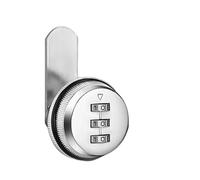 WSQHAO 10pcs Combination Cabinet Lock Black/Silver Zinc Alloy Password Locks Security Home Automation CAM Lock For Mailbox Cabinet Door para Caja De Gabinete(Silver)