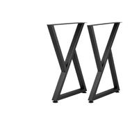 WSQHAO 2 uds Patas de Mesa Metal 28X18 Patas Escritorio en Forma Z Comedor Hierro Forjado for Centro hogar DIY para Muebles