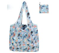 WSQHAO 5 uds bolso de compras for mujer, bolsa reutilizable plegable con estampado flores, almacenamiento for comestibles para Compras(Color3)