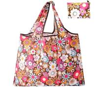 WSQHAO 5Pcs Foldable Shopping Bags Big Size Bag Large Capacity Lightweight and Portable Storage para Compras(Color2)