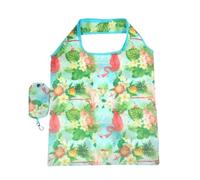 WSQHAO 5Pcs Printed Polyester Foldable Shoulder Shopping Bag Creative Portable Hand-held Storage Supermarket para Compras(Color1)