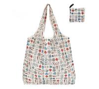 WSQHAO 5Pcs Reusable Shopping Bags Foldable Large Size Women Totes Heavy Duty Washable Cloth Grocery Bag para Compras(Color 7)