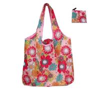 WSQHAO Bolsas de compras plegables gran tamaño for mujer, bolso grande nailon grueso, reutilizable, poliéster, portátil, 5 uds para Compras(Color1)