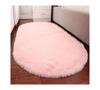 WSQHAO Carpet Thick Oval Living Room Rug Bedroom Balcony Cushion Fluffy Teenager Decoration Kids Bed Side para Salón(Pink,80x120cm(31x47in))