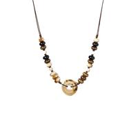 WSQHAO Collar de cerámica hecho a mano for hombres y mujeres, colgante ajustable Donut la paz blanca, joyería Vintage con cuentas Multicolor, 2 uds Para Mujer