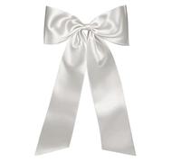 WSQHAO Lazos de Cinta satén Gigantes, Decoraciones Lazo Grande y sólidas Elegantes for Regalo, Pared, Fiesta, Boda, diseño Paisaje, 2 uds para Fiestas(White)