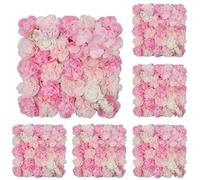 WSQHAO Panel de Pared Flores Artificiales 3D, telón Fondo, hortensias Rosas for Fiesta, Boda, Despedida Soltera, decoración del hogar al Aire Libre, 6 uds para Hogar(Light Pink)