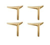 WSQHAO Patas de Metal for Muebles, Patas for Mesa café, Cama, Escritorio, Taburete, Base Silla, Repuesto for sofá, 4 Uds para Muebles(4PCS Sand Gold 25cm)