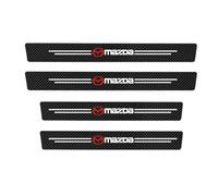 WSRFOLP 4 Piezas Umbral de Puerta Coche para Mazda CX-5 III 2025, Pegatinas Protectoras Umbral Fibra Carbono Tiras Decoración para Estribos de Coche