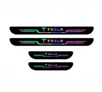 WSRFOLP 4 Piezas Umbral Puerta Coche para Tesla Model X 2021 2022 2023 2024 2025, Escudo umbral acrílico para Coche Protección a Pintura Protección contra arañazos