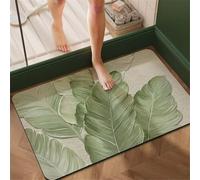 Wsrght Alfombra de Baño Absorbente Antideslizante 80x140cm Alfombrilla Diatomita Baño de Microfibra, Alfombra Ducha Secado Rápido, Alfombrilla Ducha Lavable para Ducha y Entrada Rug Sage 3-1253