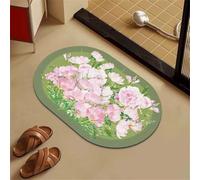 Wsrght Alfombra de Baño Absorbente Antideslizante 90x150cm Alfombrilla Diatomita Baño de Microfibra, Alfombra Ducha Secado Rápido, Alfombrilla Ducha Lavable para Ducha y Entrada Rug Grass 3-139