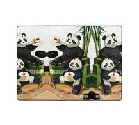 WSSYYBF Alfombra Pandas of Father and Son de 80 x 58 pulgadas, alfombra de franela para sala de estar, oficina.