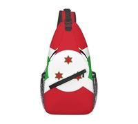 WSSYYBF Banderín cruzado en el pecho con la bandera de Burundi en diagonal. Bolso bandolera ajustable y transpirable, bolsa de hombro de viaje