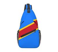 WSSYYBF Bandolera cruzada con la bandera del Congo en diagonal. Bolso bandolera transpirable ajustable, bolsa de hombro de viaje